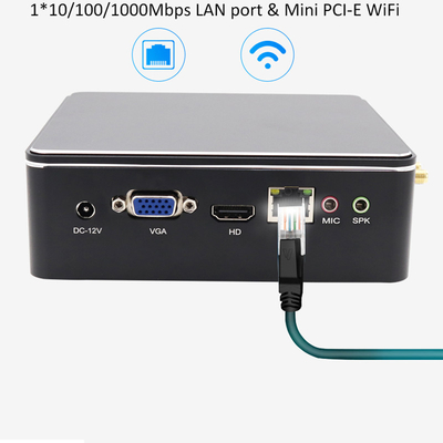 comprar Mini computadora Industrial Intel I3 4005U 5005U I5 4200U 5200U HD Graphics 500 portátil sin ventilador Industrial Win10 Mini PC online manufacture