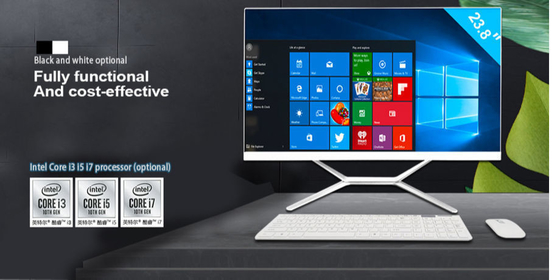 comprar 23,8 ″ todos en una pantalla táctil del equipo de escritorio de la PC I7 11700 8 sistema elegante de Barebone del escondrijo de los corazones 16mb online manufacture